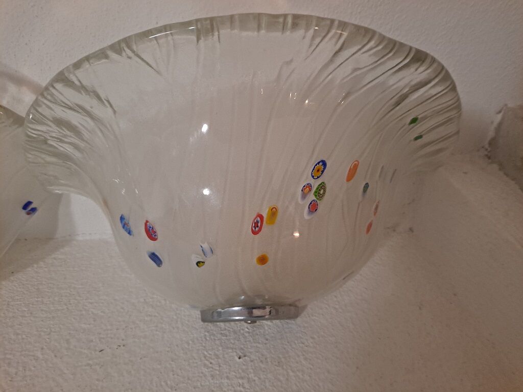 Pair of vintage murrano wall sconces