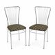 Ensemble de chaises en métal, dossier en forme d'éventail, danois, années 1980.