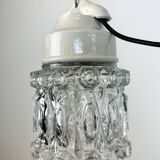 Vintage White Porcelain Pendant Light, 1970s