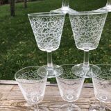 10 baroque stemmed glasses
