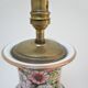 Chinese porcelain lamp foot with polychrome decoration of vintage flowers
