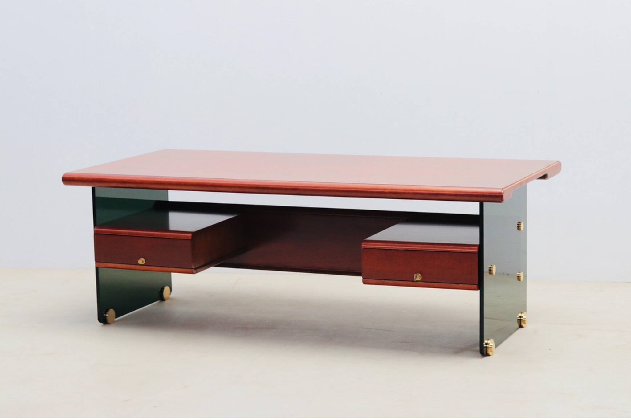 Mid-century modern glass desk, Italy 1960s