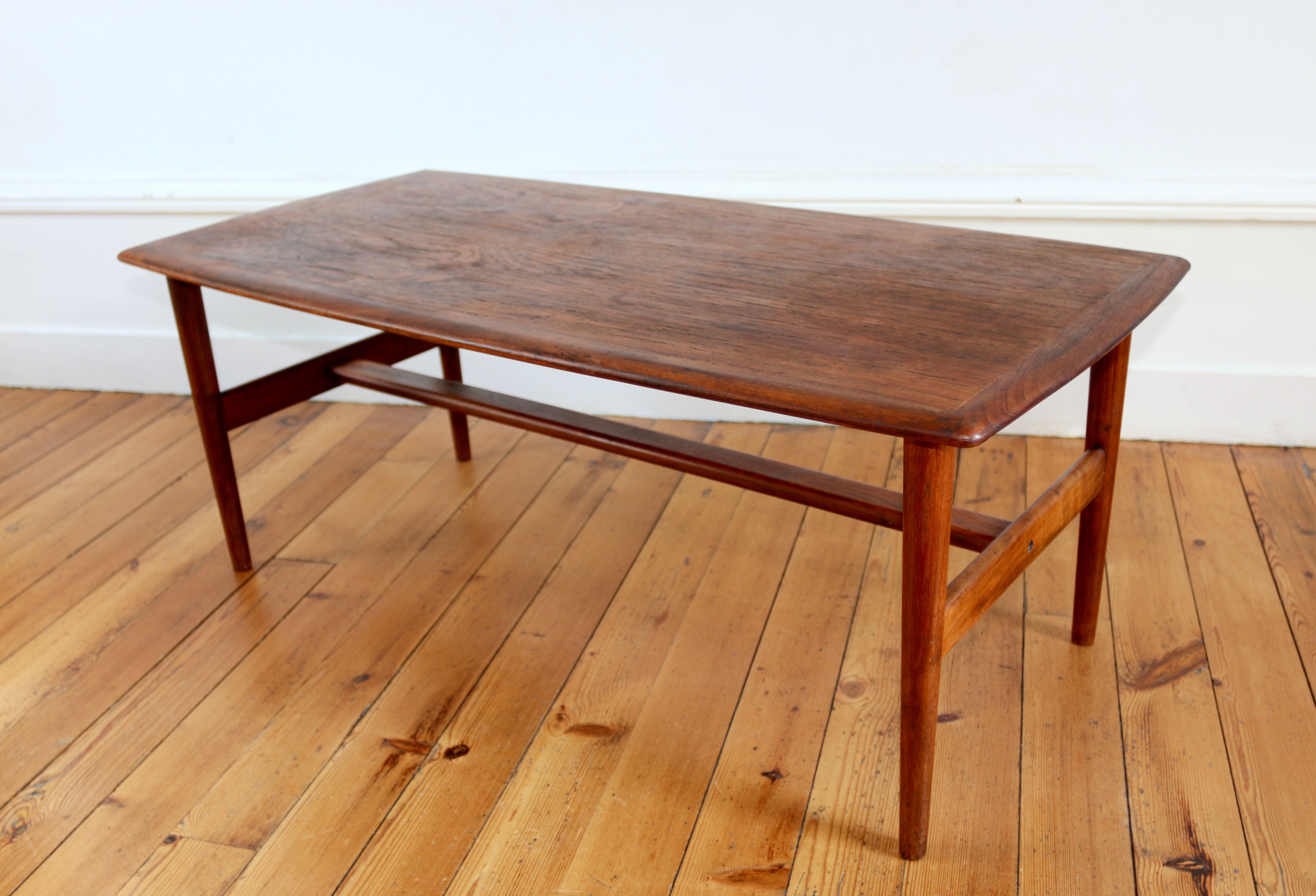 Scandinavian coffee table in teak