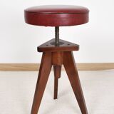 Reiner Modell adjustable piano stool, Germany 1950s
