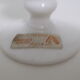 White opaline cut with flowers Creation Clary Paris