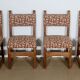 Set of 4 oak chairs, early 20th century monastic style.