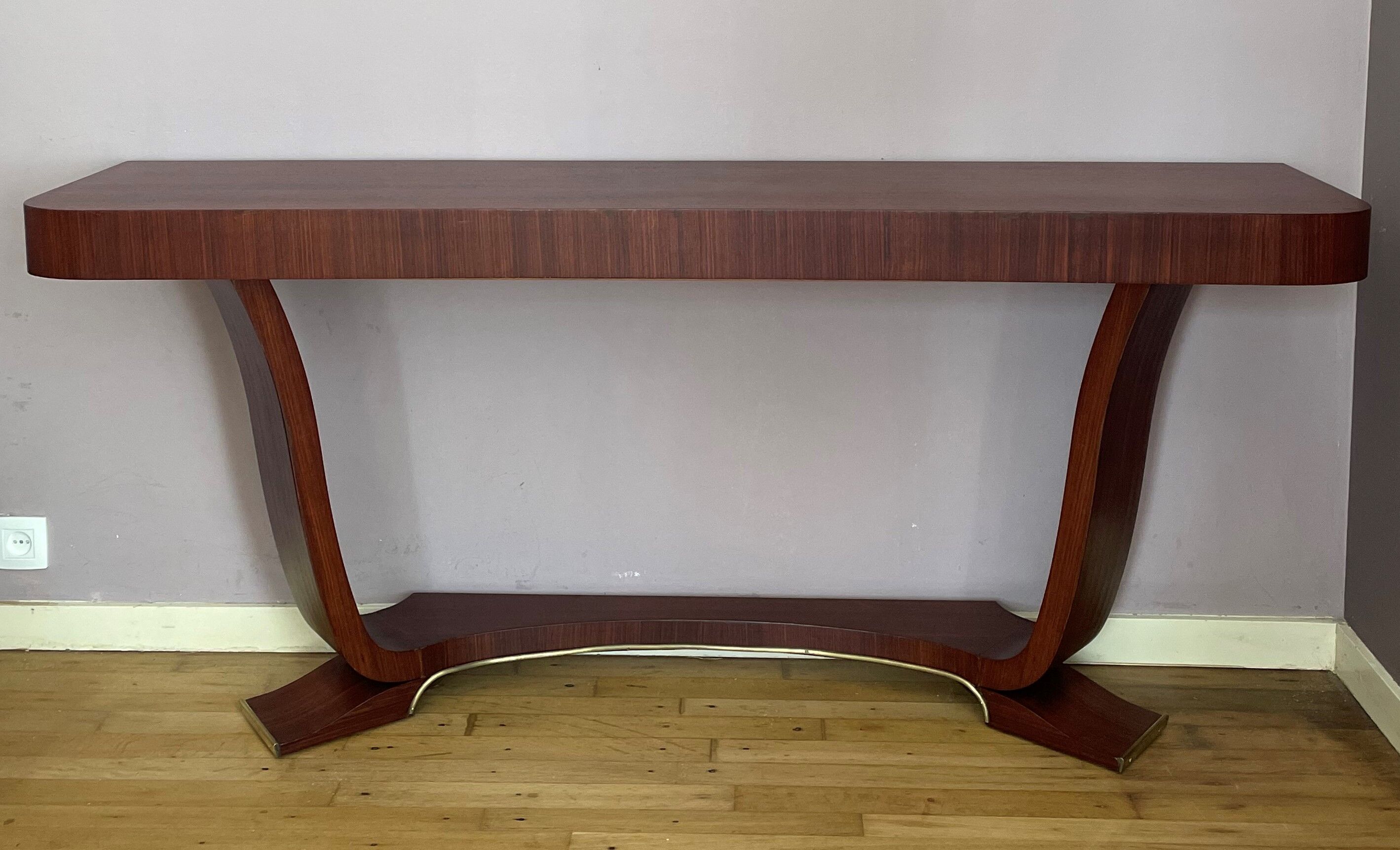 Art Deco console in rosewood