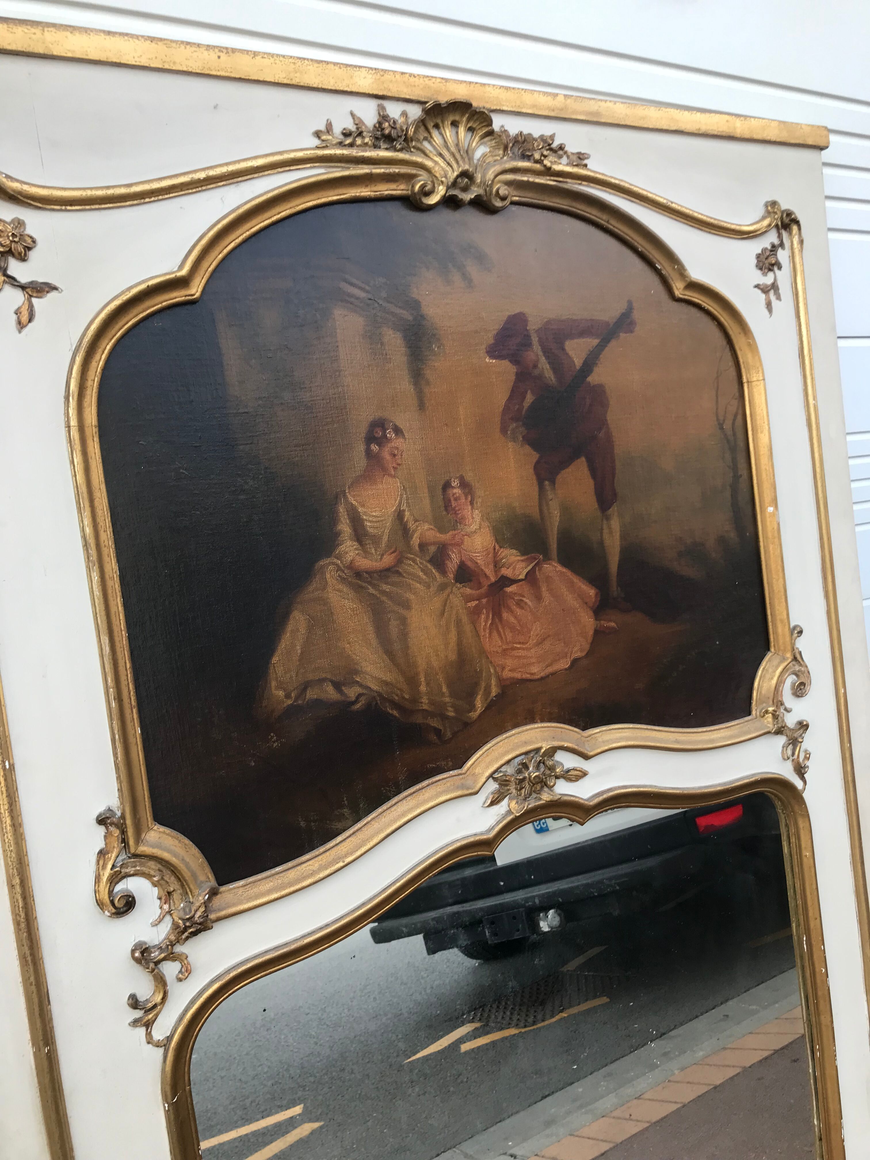 Former Louis XV-style chimney trumeau - 125 x 157