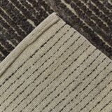 3x11 Vintage Dark Brown Super Soft Kilim Runner Rug, 94x345Cm