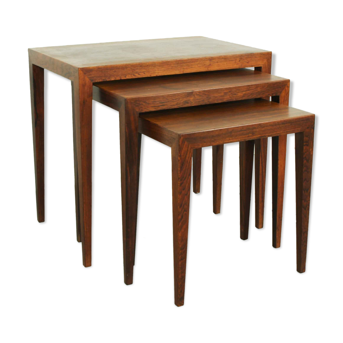 Severin Hansen model 163 rosewood nesting tables by Bovenkamp, 1960
