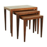 Severin Hansen model 163 rosewood nesting tables by Bovenkamp, 1960