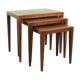 Severin Hansen model 163 rosewood nesting tables by Bovenkamp, 1960