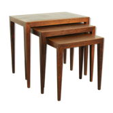 Severin Hansen model 163 rosewood nesting tables by Bovenkamp, 1960