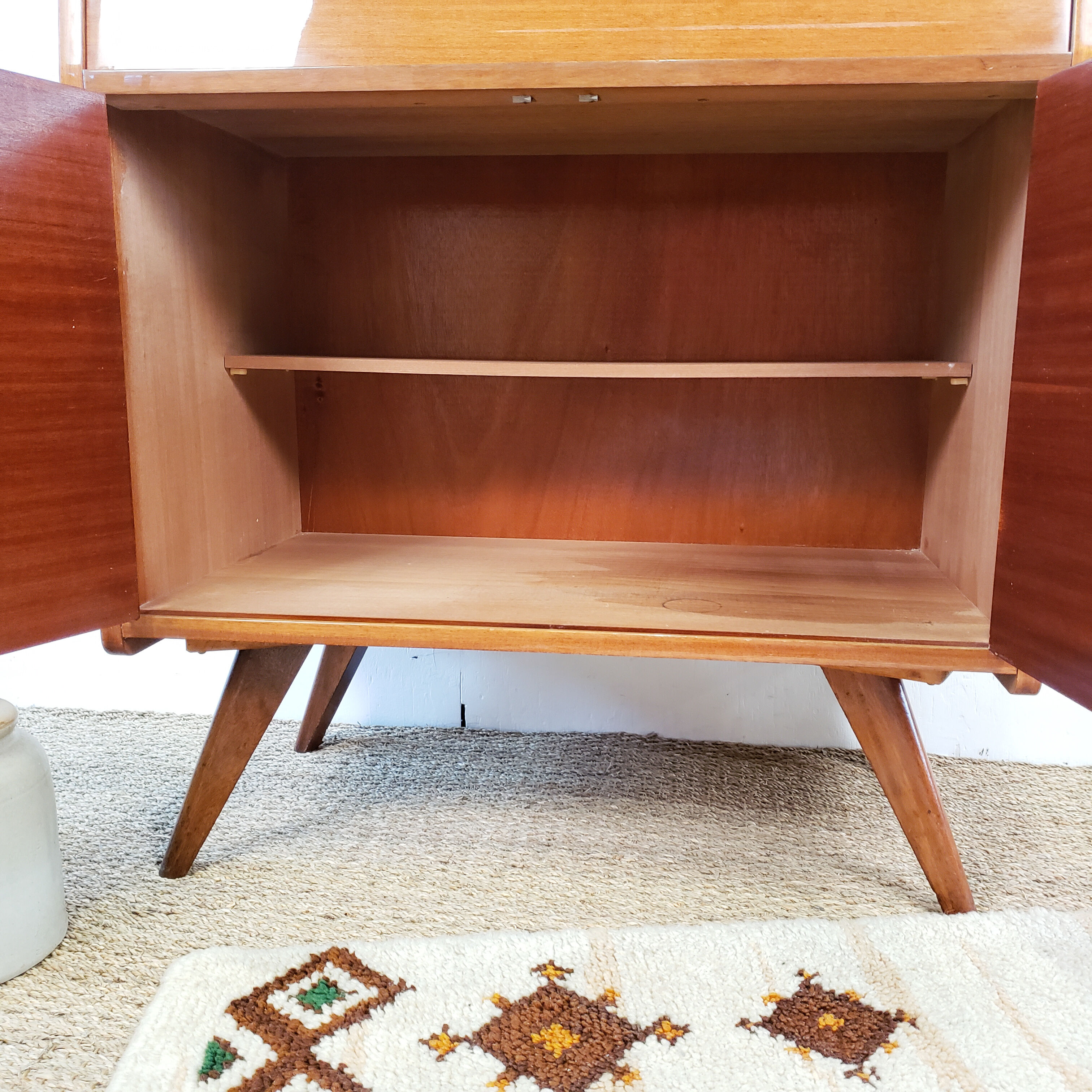 Vintage secretary with compass feet