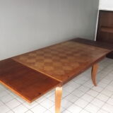Table expandable oak Gaston fish 1940 art deco