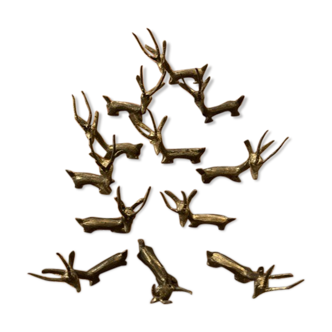 Ethnic bronze knife holders