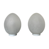 Pair of vintage lamps Uovo by Ben Swildens for Fontana Arte 1970