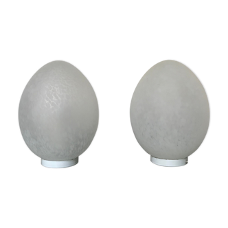Pair of vintage lamps Uovo by Ben Swildens for Fontana Arte 1970