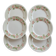 6 vintage dessert plates English earthenware Oxford floral pattern