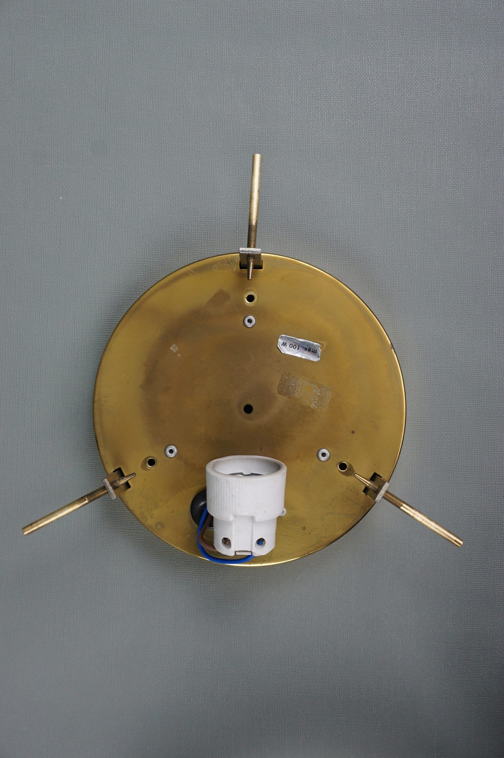 Set of two ceiling lamps with glazed glass by Kaiser Leuchten
