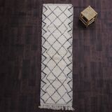 Berber corridor carpet black diamond 85x300 cm