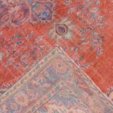 Turkish oushak large handmade red rug 194cm x 286cm living room rugs