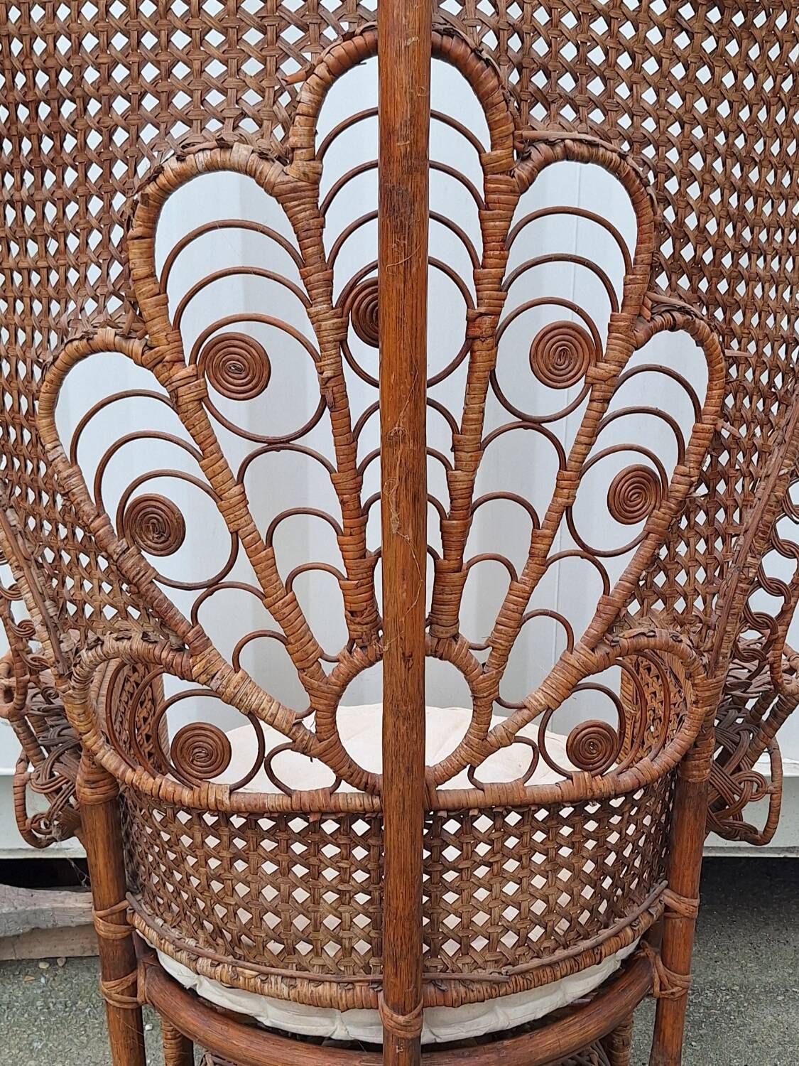 Emmanuelle armchair in Peacock rattan