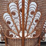 Emmanuelle armchair in Peacock rattan