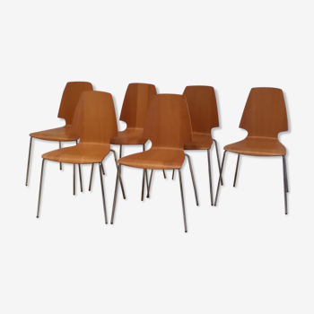 Set of 6 scandinavian chairs