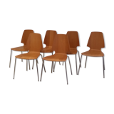 Set of 6 scandinavian chairs