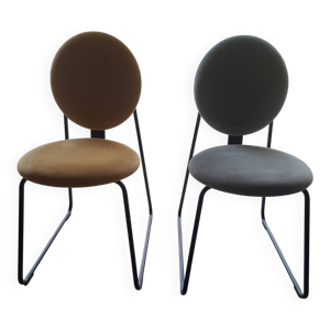 Duo de chaises design - moutarde