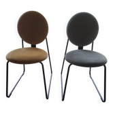 Duo de chaises design Puik "Option" - Frederik Roijé - moutarde & kaki