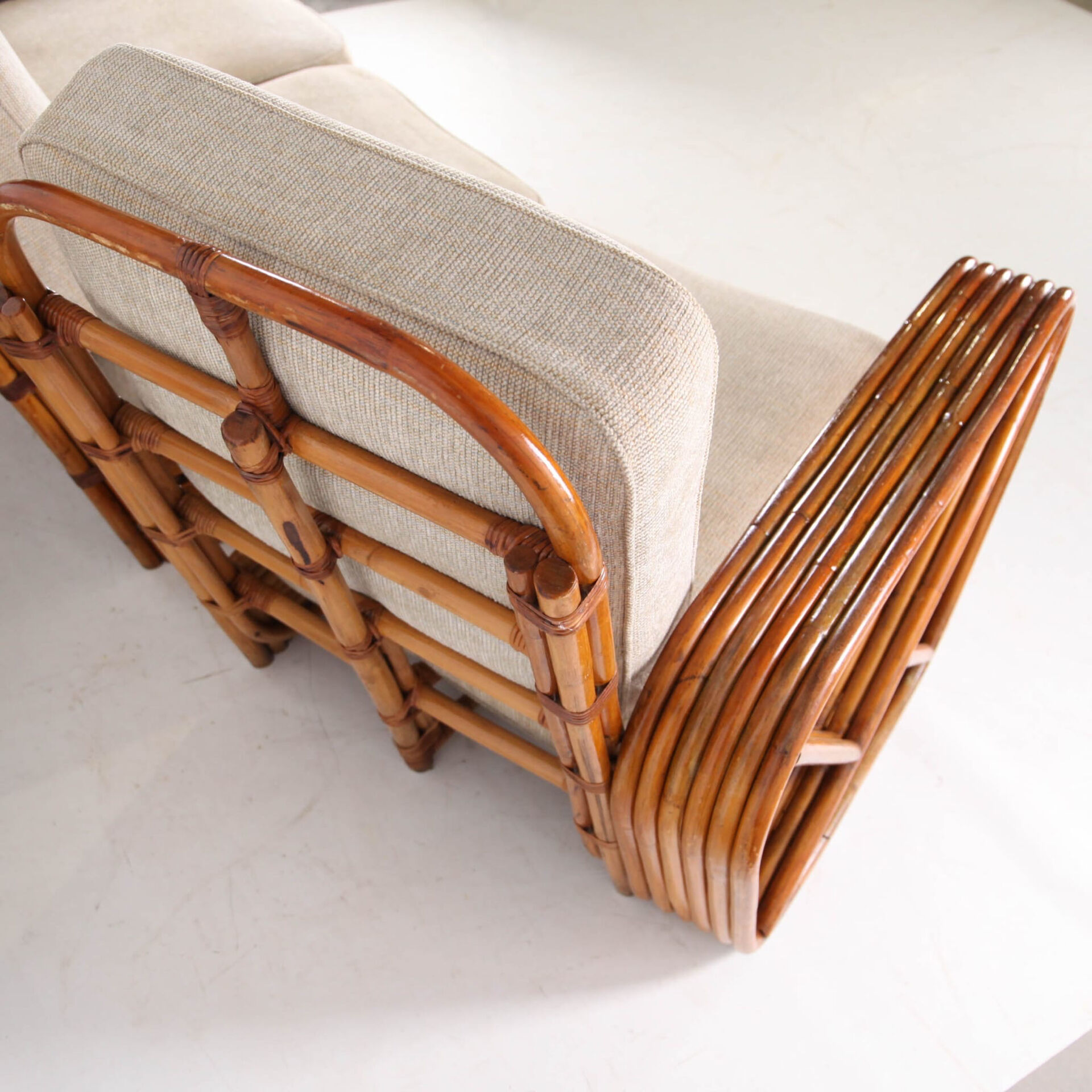 Rattan sofa by Paul Frankl