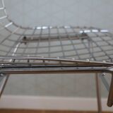 4 chrome Bertoia chairs with cushion