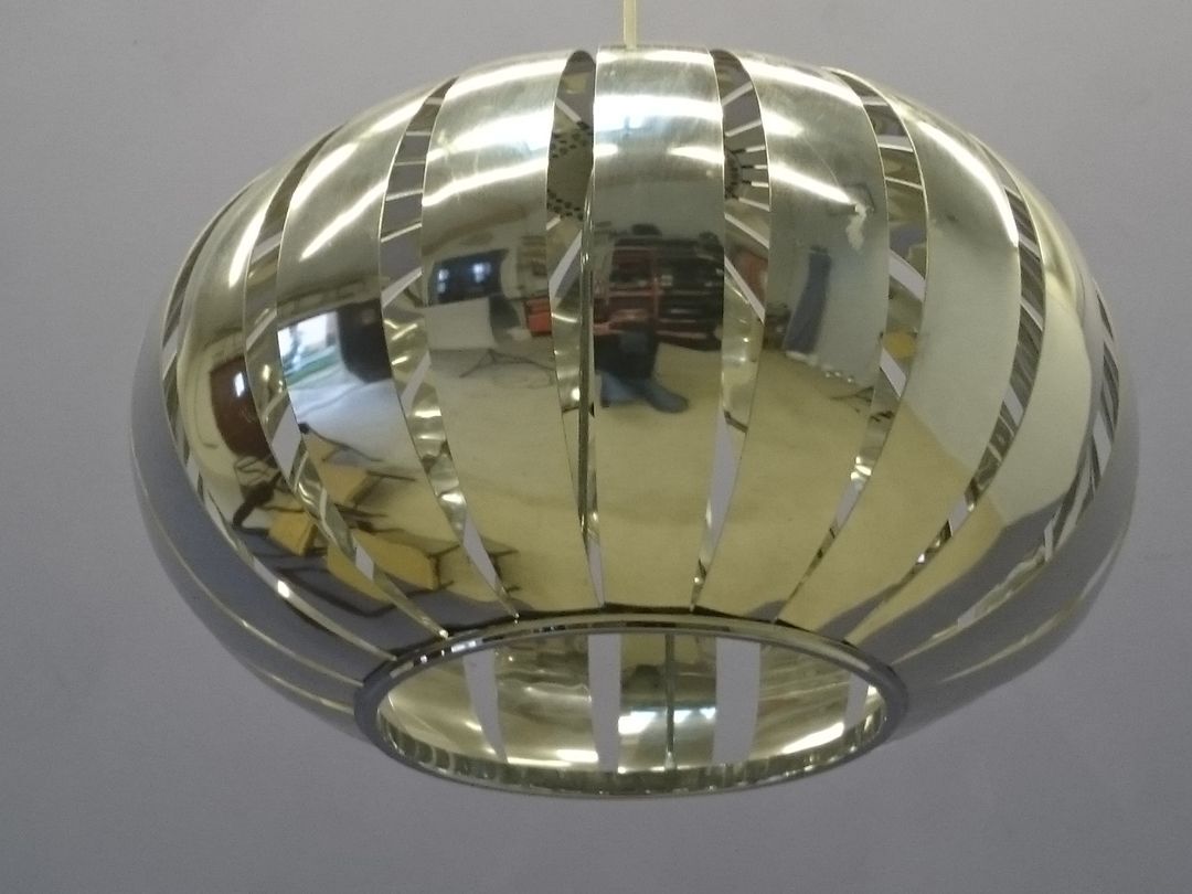 Chandelier 70s aluminum suspension