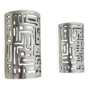 Paire d'appliques en - aluminium