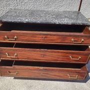 Louis xvi mahogany chest of drawers with 3 drawers from the 19th century