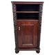 Art Nouveau cabinet with a shelf featuring distinctive floral sculptures.