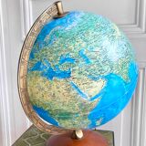 Luminous terrestrial globe world map