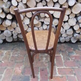 Curved wooden bistro chair and canning
