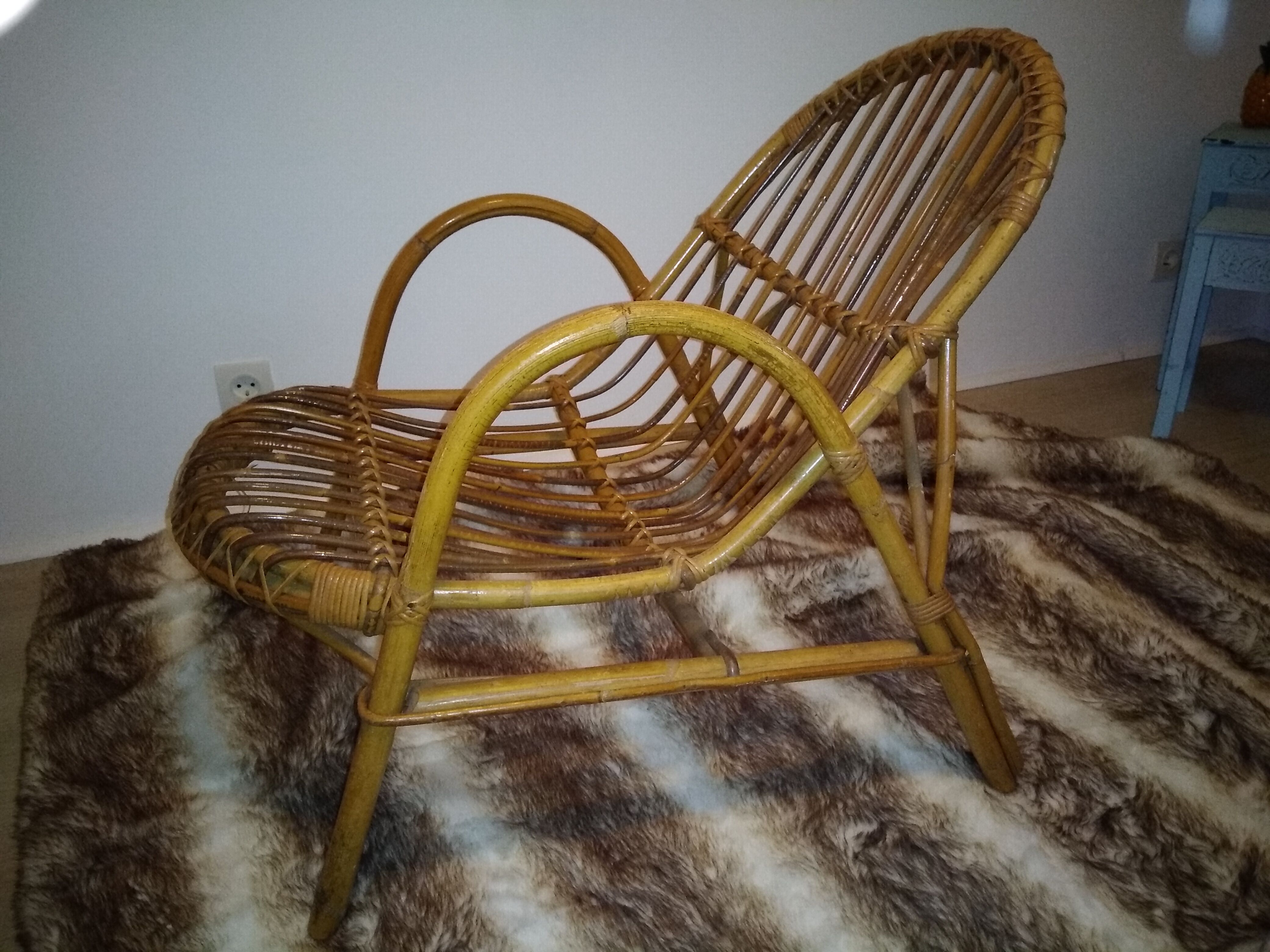 Scandinavian rattan chair
