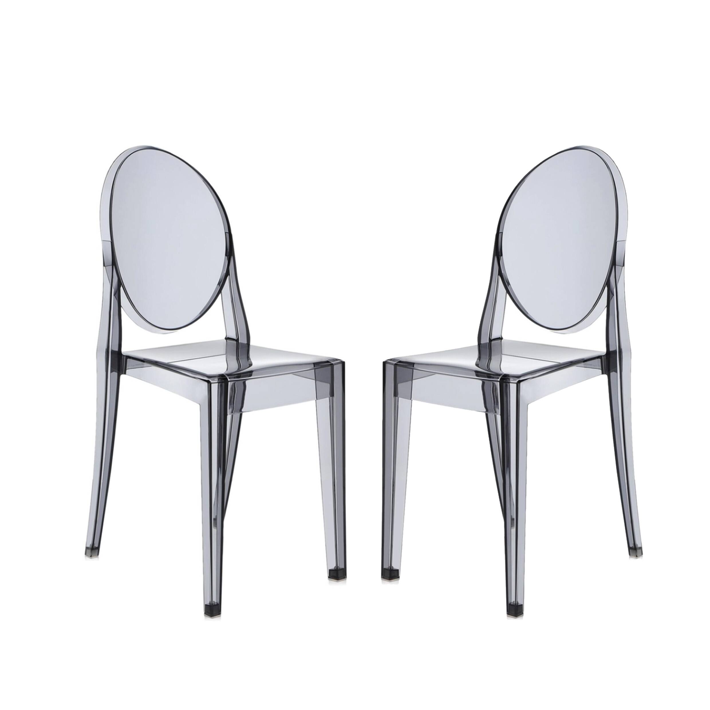 Pair of Victoria Ghost chairs by Philippe Starck for KARTELL