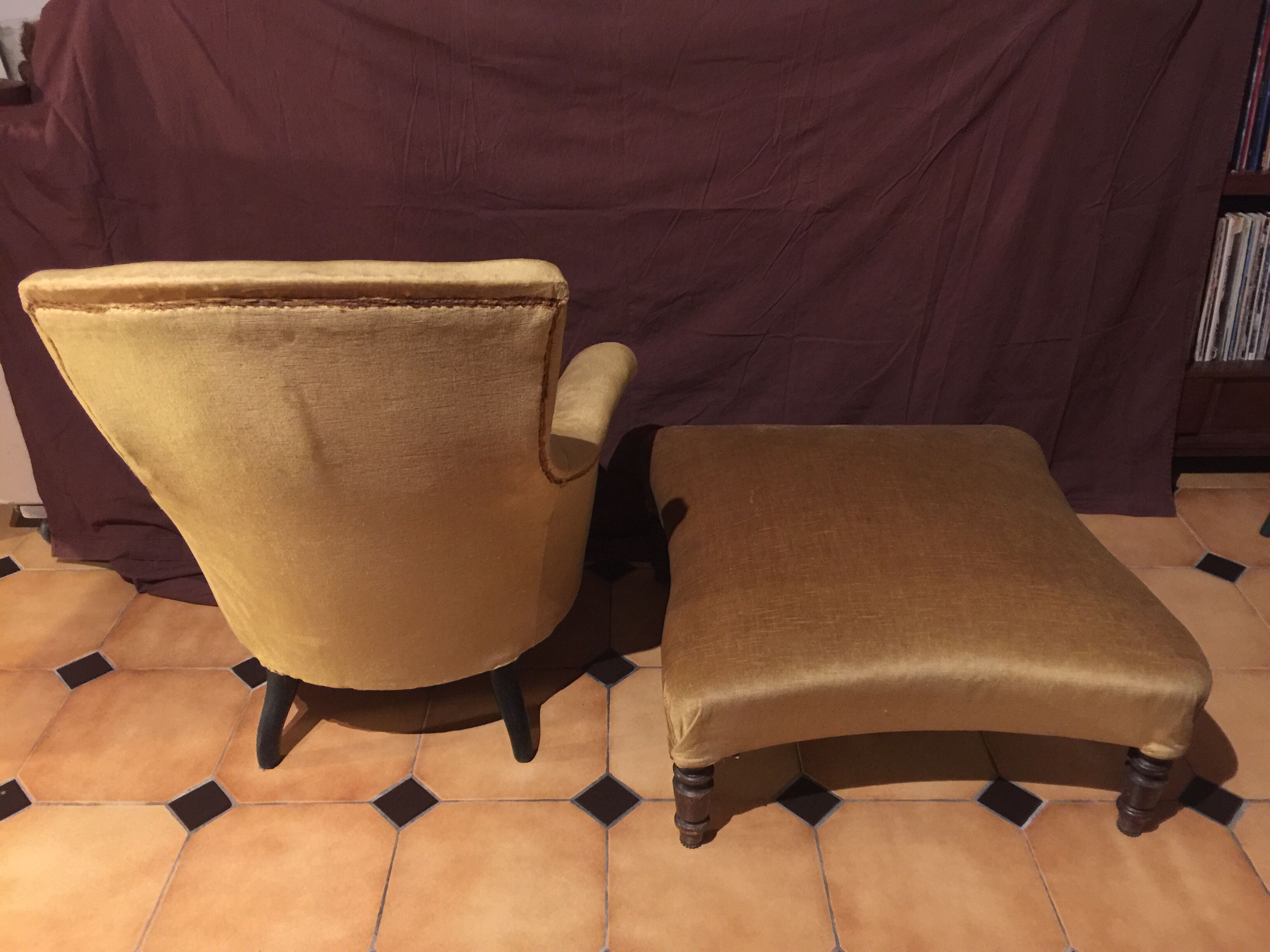Chair and footrest set