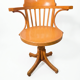 Swivel office chair in curved wood, 1950s