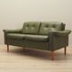 Green leather sofa, Danish design, 1970s, produced in Denmark