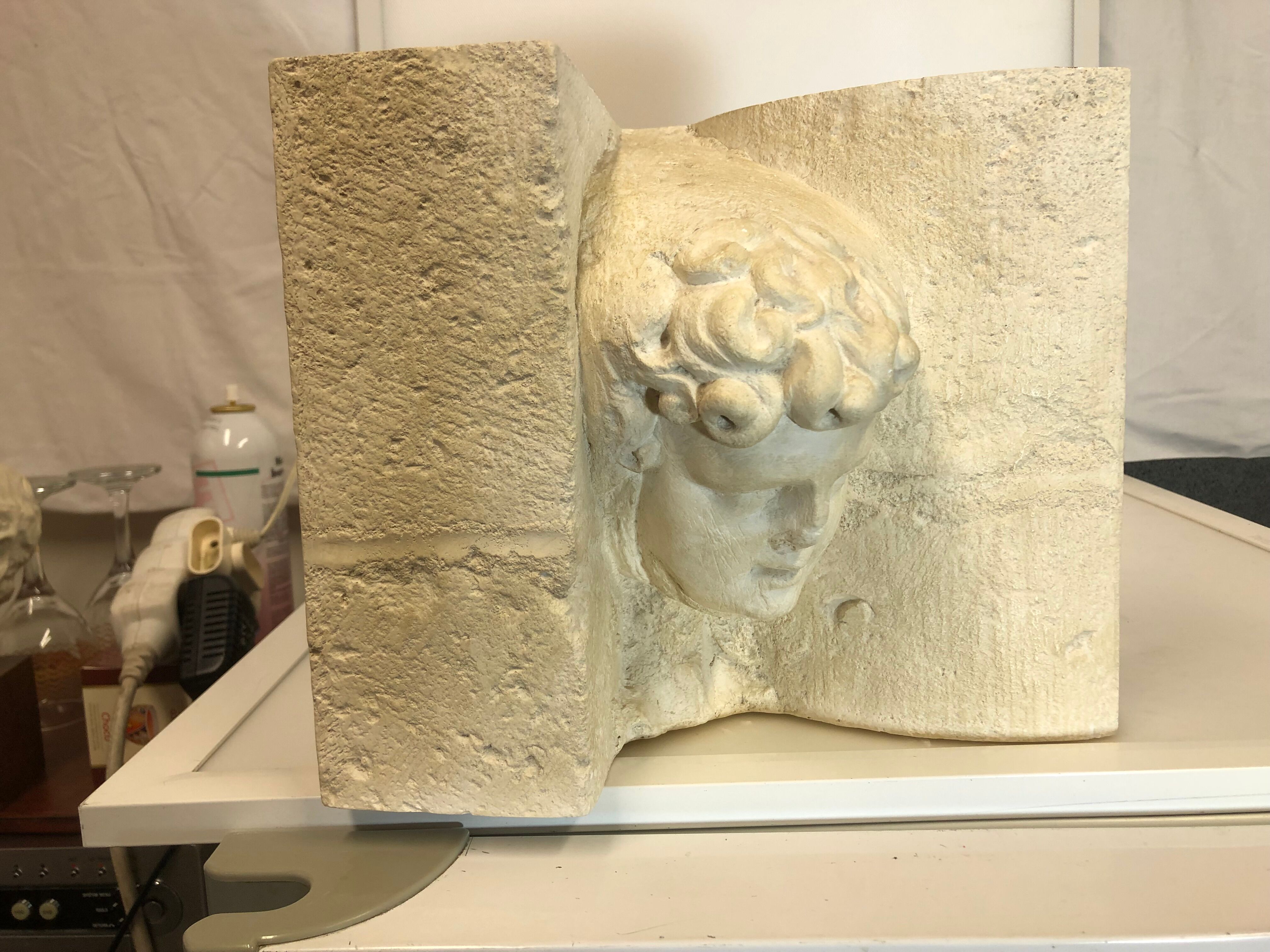 Statue bust roman man