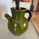 Pitcher in Provence khaki varnished clay signature Camares