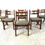 Chaises à repas vintage brutalistes, lot de 6 - 1970