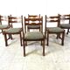 Vintage brutalist dining chairs, set of 6 - 1970s