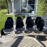 Chaises VITRA - Charles Eames - Modèle Plastic Side Chair pieds Tour Eiffel